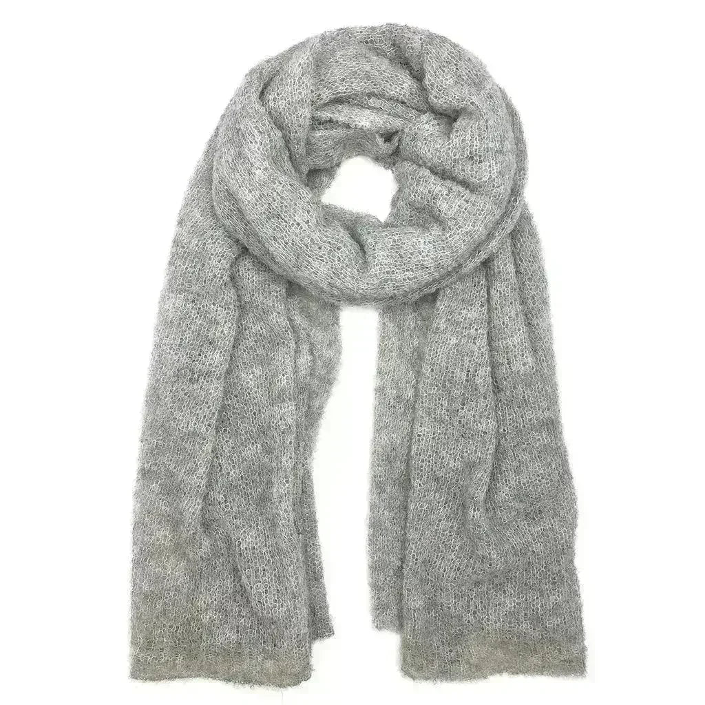 Gray Ultra Plush Alpaca Scarf - Sole Essentials