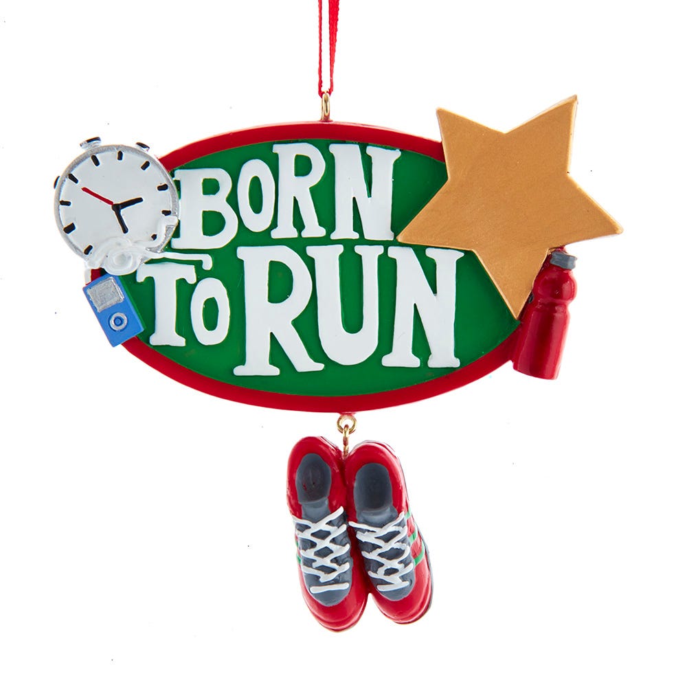 Born to Run with Sneaker Dangles Ornament - Sole Essentials